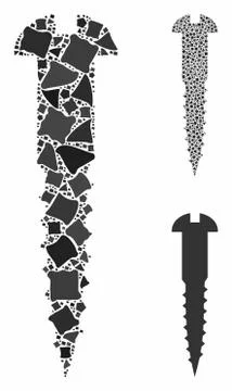 Screw Composition Icon of Tuberous Elements 스톡 일러스트