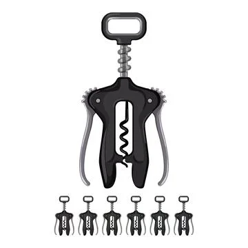 Screw corkscrew wine cartoon vector graphic Ilustração Stock