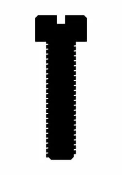 Screw dark silhouette Stock Illustration