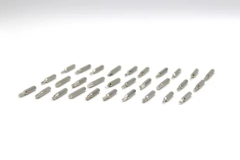 Screw driver bit verities on white background Stock Photos