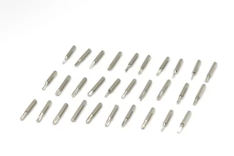 Screw driver bit verities on white background Stock Photos