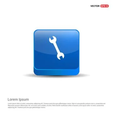Screw Driver Icon - 3d Blue Button Ilustração Stock
