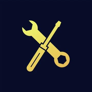 Screw driver icon flat vector illustration. Stock Illustration
