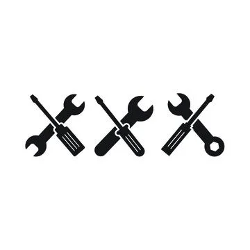 Screw driver icon flat vector illustration. Stock Illustration