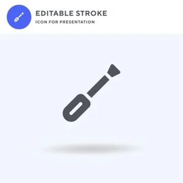 Screw Driver icon vector, filled flat sign, solid pictogram isolated on white Stock Illustration