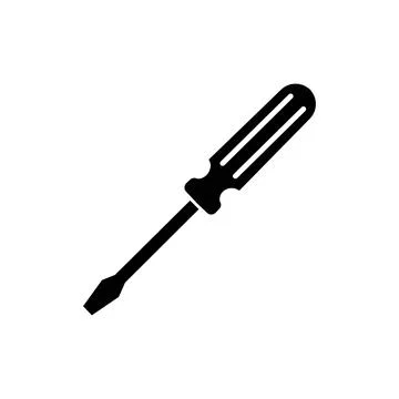 Screw driver icon vector. Screw-driver Icon - realistic illustration. Stock Illustration