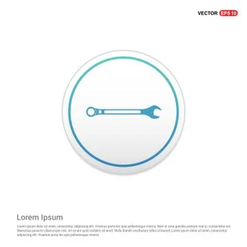 Screw Driver Icon - white circle button Stock Illustration