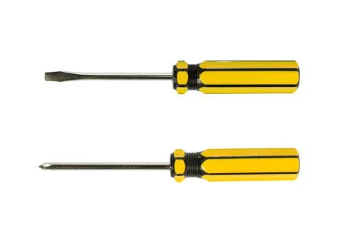 Screw driver isolated on white background Stock Photos