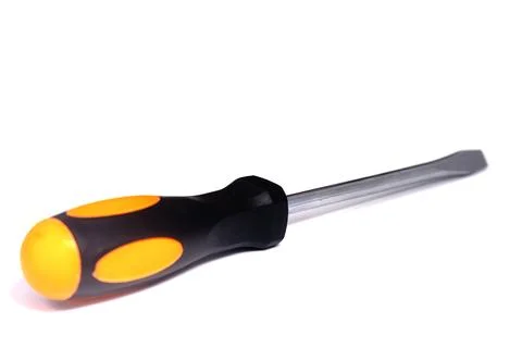 A screw-driver isolated on white Stock Photos