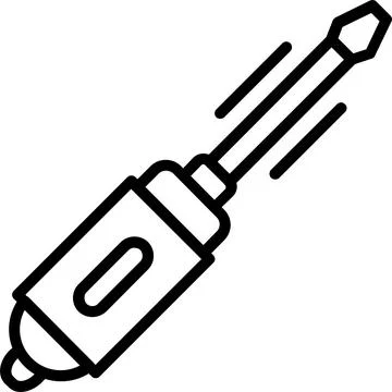 Screw Driver Line Icon Design Stock Illustration