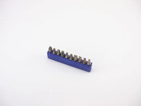 Screw driver &amp; phillips screw driver head set on white background Stock Photos