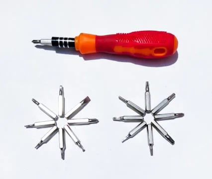 Screw Driver variable bits. Stock Photos