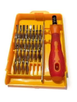 Screw Driver variable bits. Stock Photos