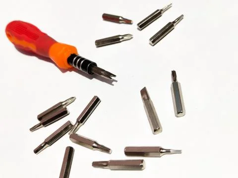 Screw Driver variable bits. Stock Photos