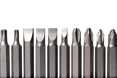 Screw-drivers in line Stock Photos