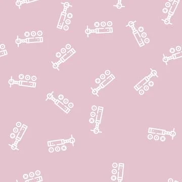 Screw extruder line vector seamless pattern black Stockillustratie