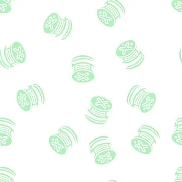 Screw fast mounting assembly glyph vector seamless pattern Stock Illustration