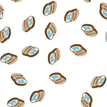 Screw fast mounting assembly isometric icon seamless pattern Ilustración de archivo