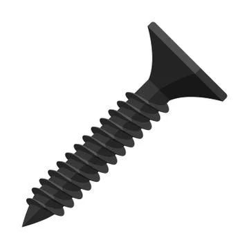 Screw in flat design Stock Illustration