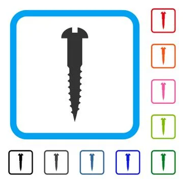 Screw Framed Icon Illustrazione stock