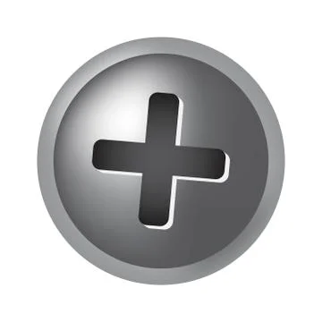 Screw head vector symbol icon design. Stock Illustration