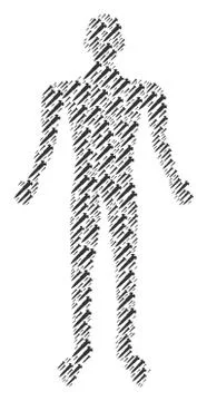 Screw Human Figure Stock Illustration