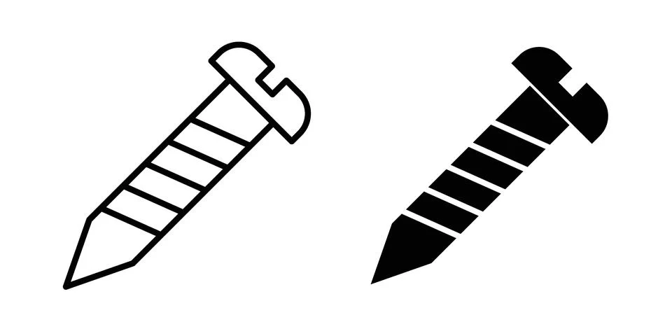 Screw icon concept. best for web design Stock Illustration