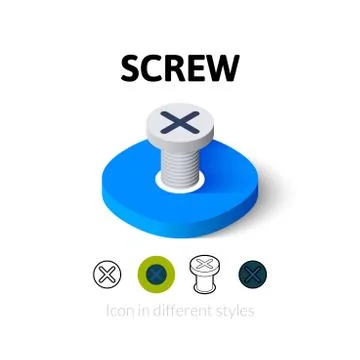 Screw icon in different style Stock-Illustration