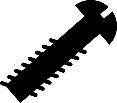 Screw Icon in Flat Style. Vector Illustration. Illustrazione stock