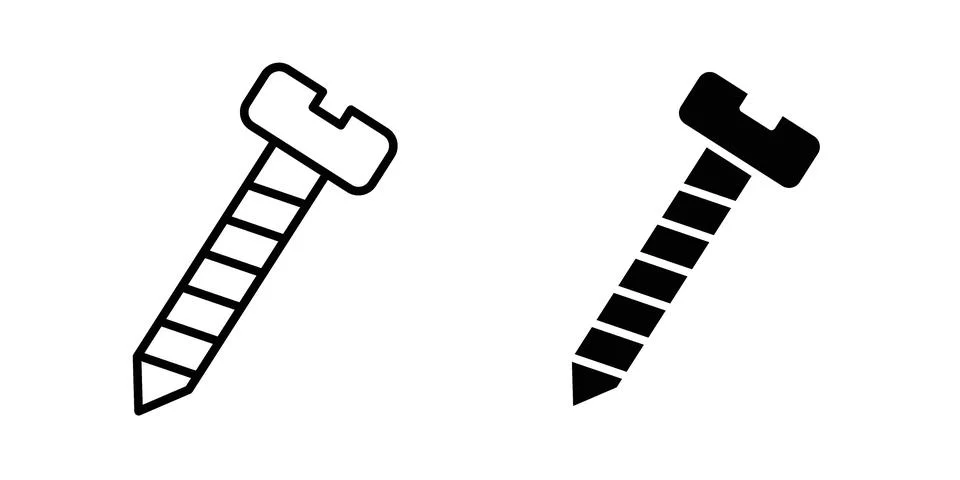 Screw icon graphic element. web icon set Ilustração Stock