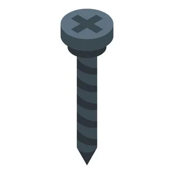 Screw icon isometric vector. Wall house Stock Illustration