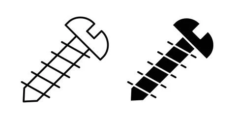 Screw icon symbol. Flat Vector illustration Stock Illustration