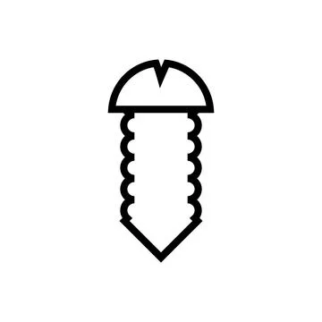 Screw icon vector. Isolated screw symbol Household appliance Stock Illustration