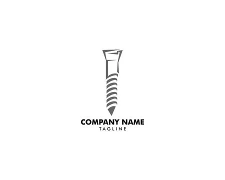 Screw icon vector logo template design element Illustrazione stock