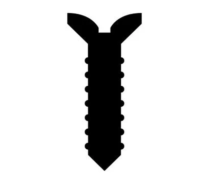 Screw icon on white background Ilustração Stock