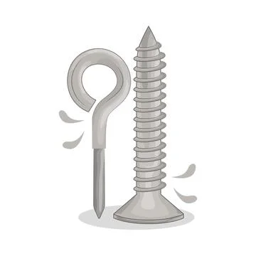 Screw Illustration Ilustração Stock