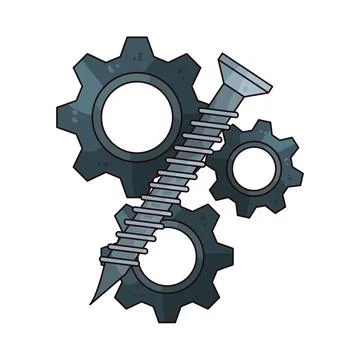 Screw illustration Stock Illustration