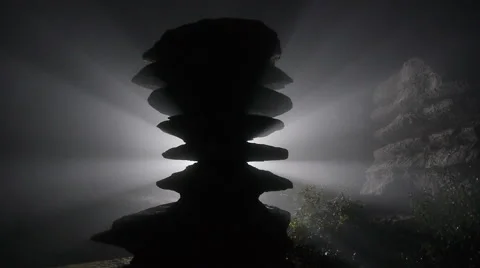 The screw with lights at night Stock Footage 68011996