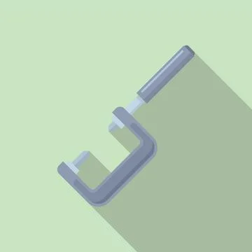 Screw micrometer icon flat vector. Vernier caliper Illustrazione stock