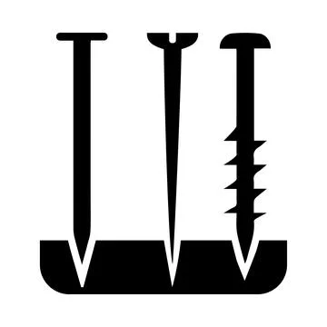 Screw, nail, bolt, screw and nail icon Stock Illustration
