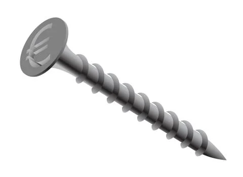 Screw nail - euro 스톡 일러스트