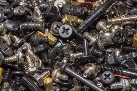 Screw piles Foto stock