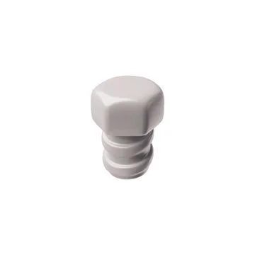 Screw pin or bolt 3D icon, cartoon style realistic vector illustration isolated. Stock Illustration