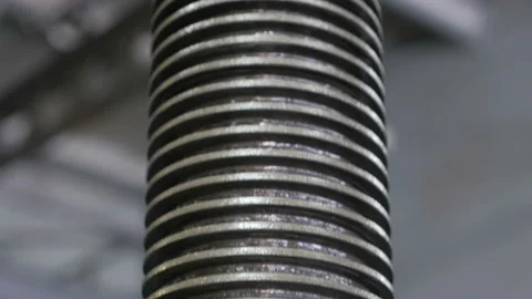 Screw pole. Bolt thread Stock Footage 94247063