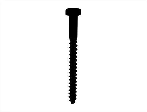 Screw silhouette vector art Stock Illustration