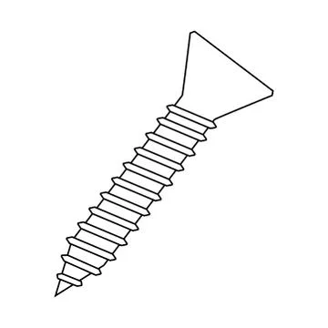Screw silhouette vector symbol icon design. Stock-Illustration
