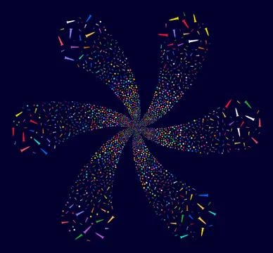 Screw Swirl Flower Shape Stock Illustration