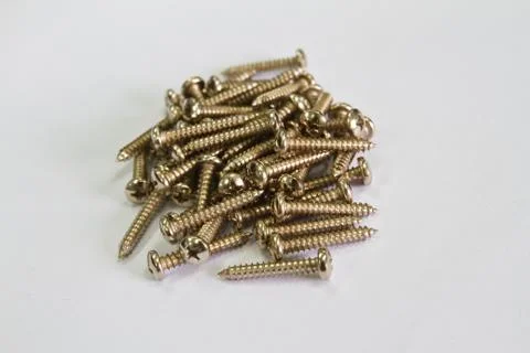 Screw thread on a white background. Fotos Stock