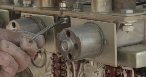 Screw tightening Stock Footage 153312341