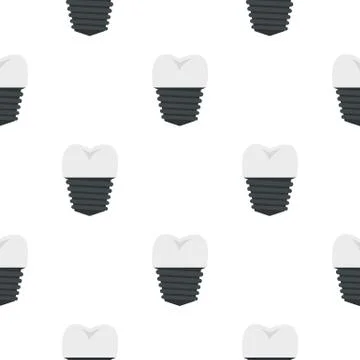 Screw tooth implant pattern seamless Stock Illustration